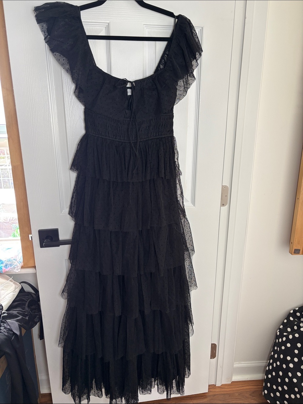 Petal & Pup Black Ruffled Tiered Maxi Dress